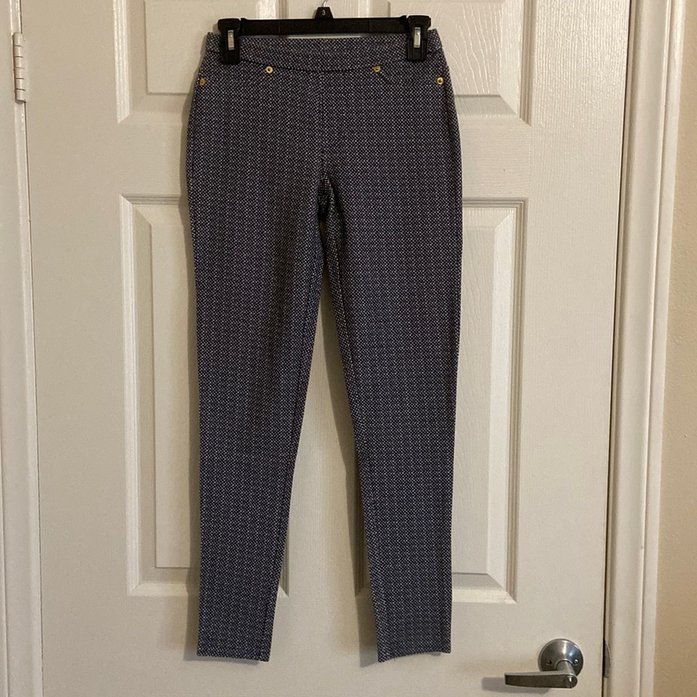 Michael Kors Navy Stretch Knit Pull-On Pant